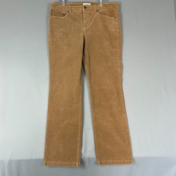 Jones New York Stretch Corduroy Pants Womens 14 Mocha Mousse Brown Normcore - Picture 1 of 6
